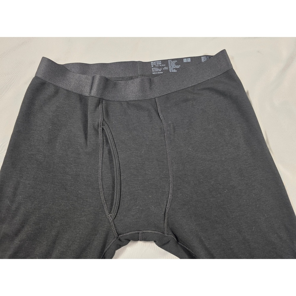 Uniqlo Heattech Ultra Warm Tights Mens M Black Thermal Base Layer Leggings - Picture 2 of 6
